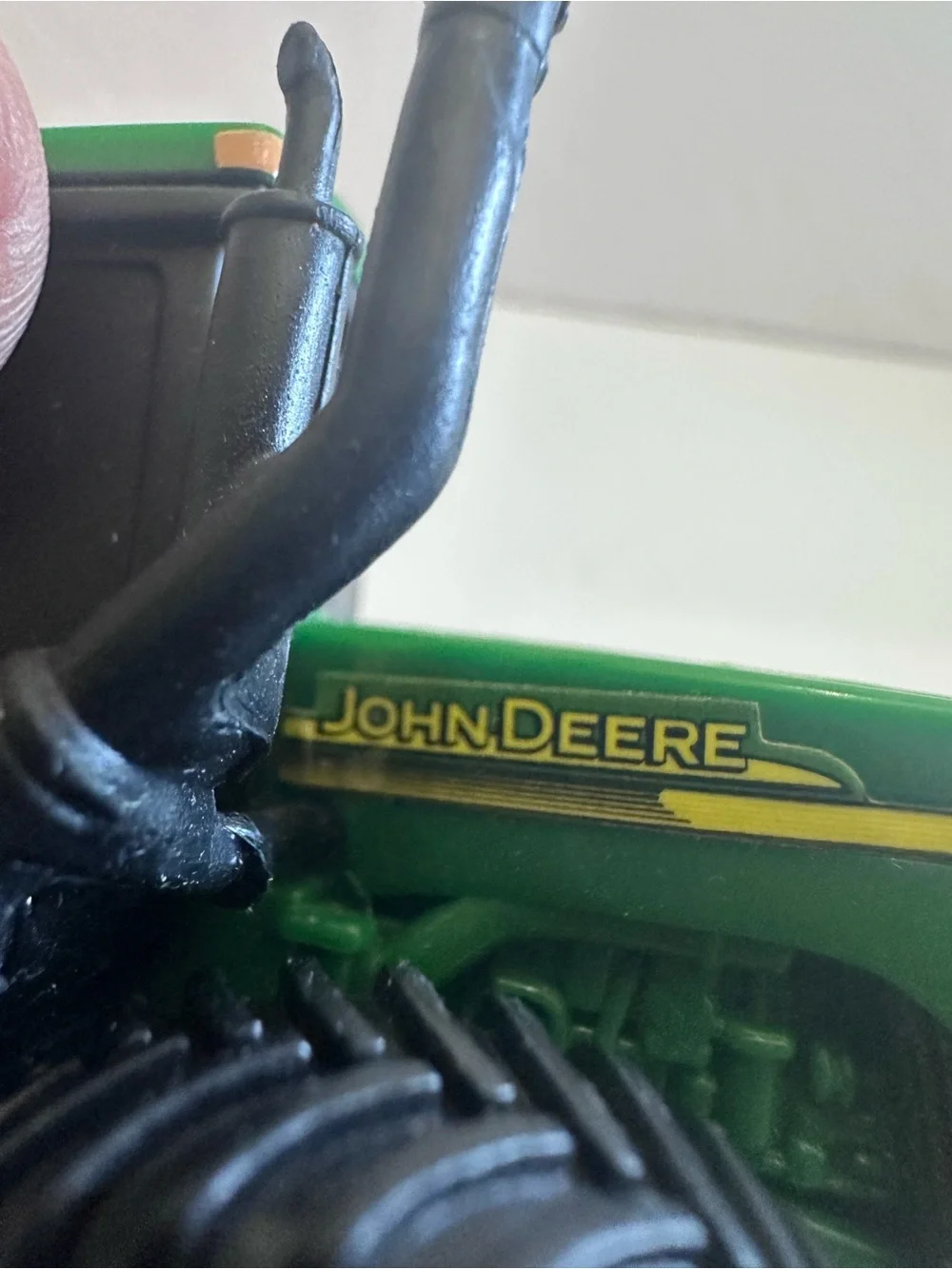Green Kids Tractor Toy with Yellow Wheels - John Deere Style